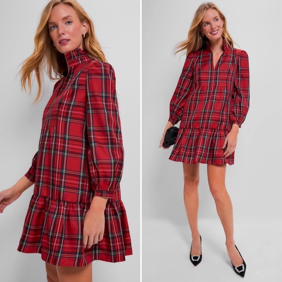 Tuckernuck Royal Stewart Tartan Palmerston Dress Size XL - Picture 2 of 5